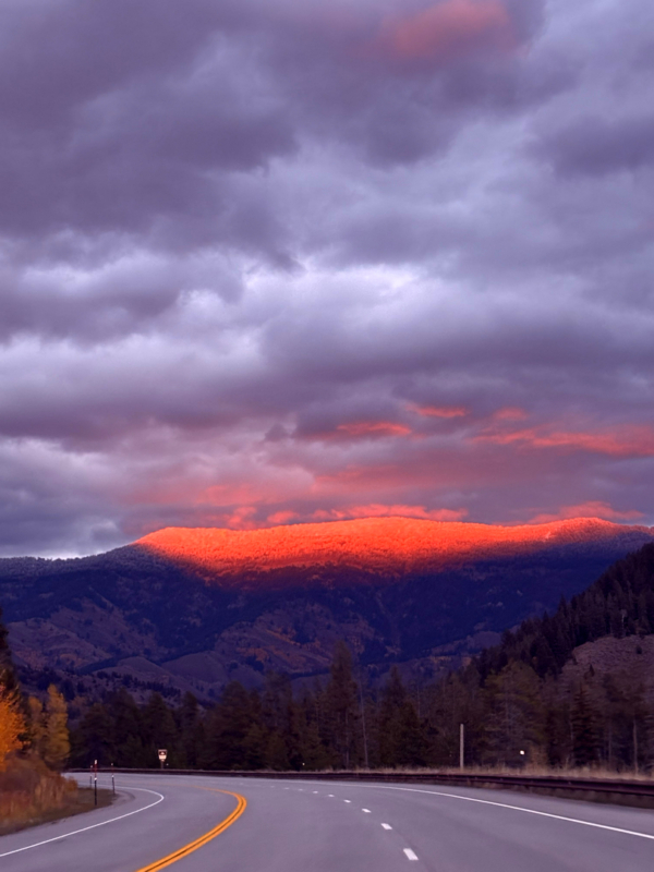 Sunset on the Canyon Pass 'Tains I